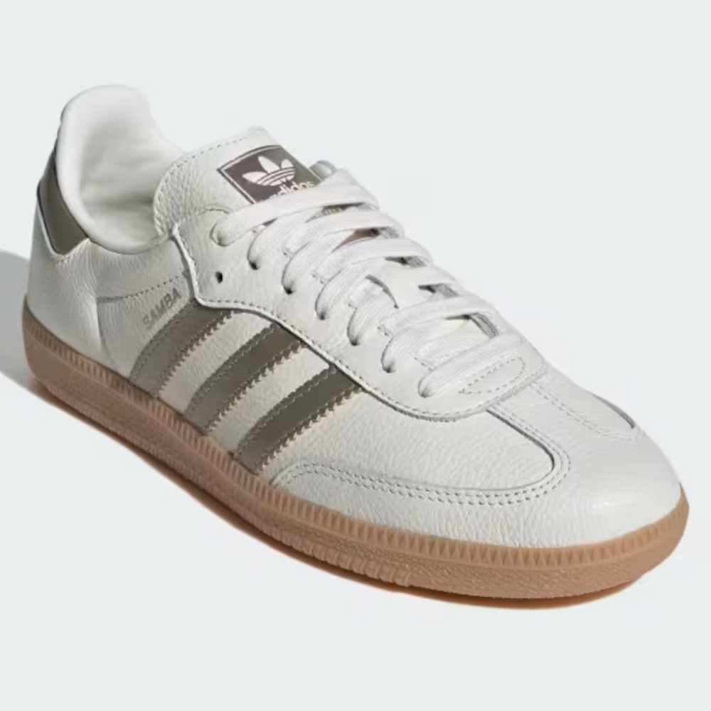 NEW Adidas Original Samba OG White and Metallic Sneakers 7.5